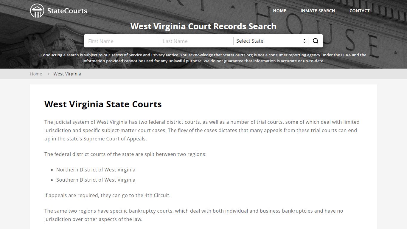 West Virginia Court Records - WV State Courts